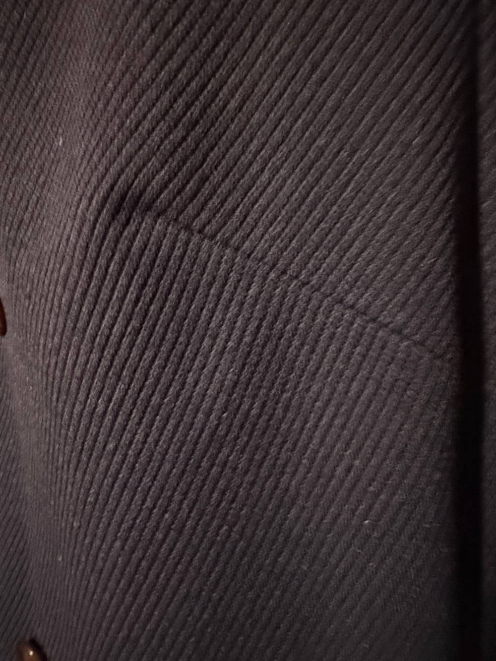 Navy Long Button Coat - Picture 4 of 5